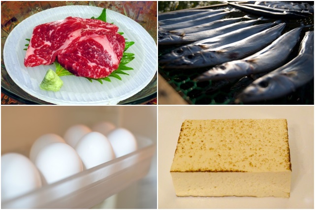 肉や卵、魚