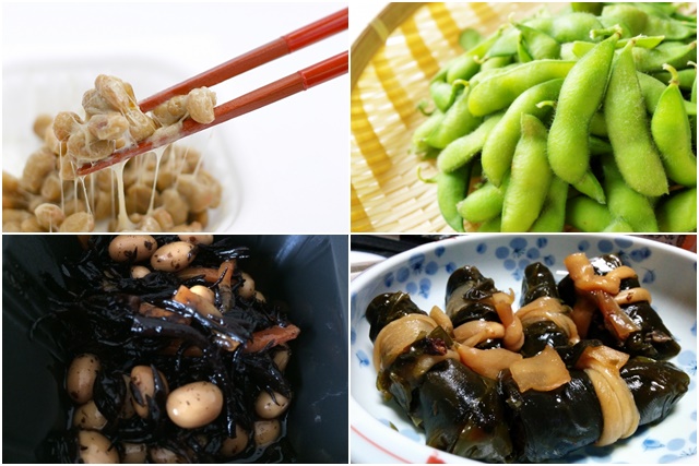 枝豆や昆布など