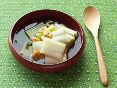 下仁田ねぎと干しエビのスープ煮